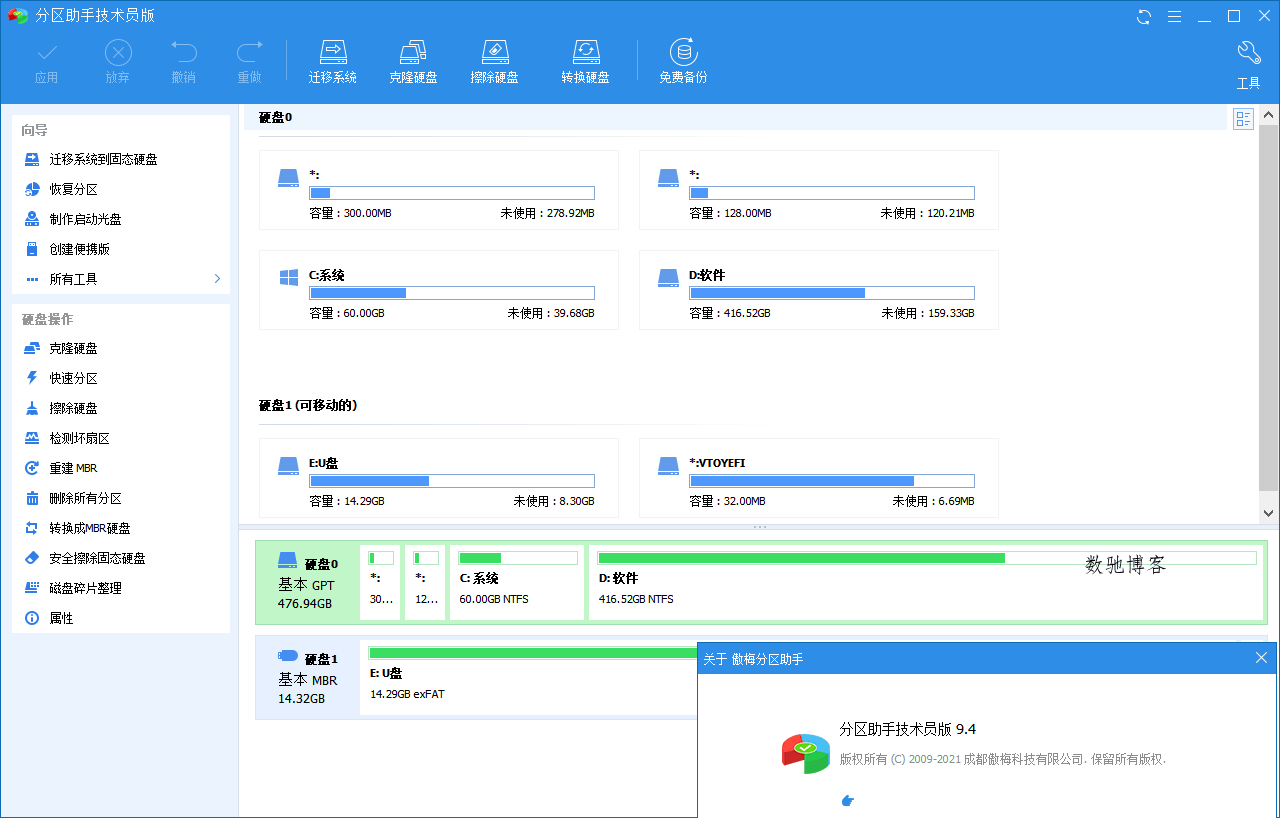 分区助手技术员v10.9.1特别版-数驰博客