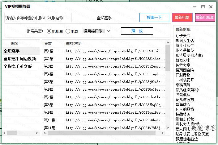 最新VIP视频解析源码 支持搜索-数驰博客
