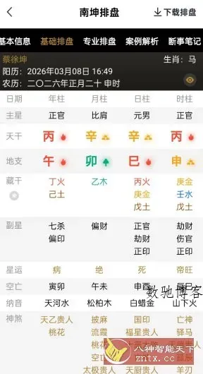 南坤八字排盘4.0.11高级版-数驰博客