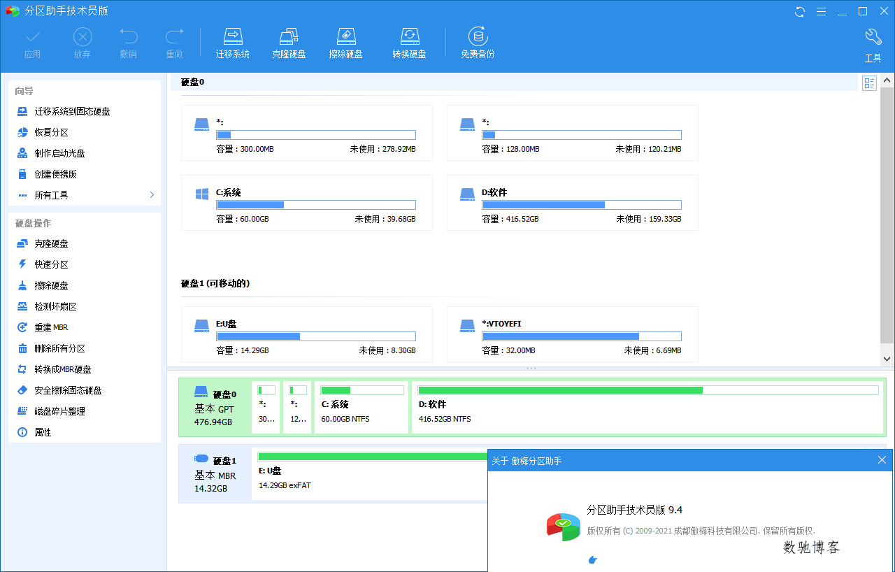 分区助手技术员v10.9.0特别版-数驰博客