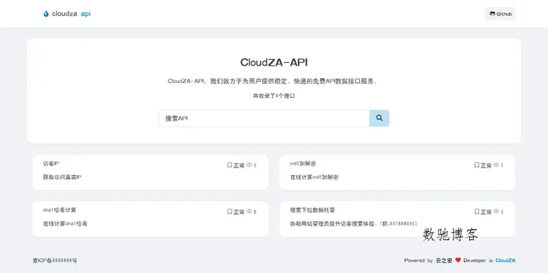 CloudZA(开源API接口管理系统源码)-数驰博客