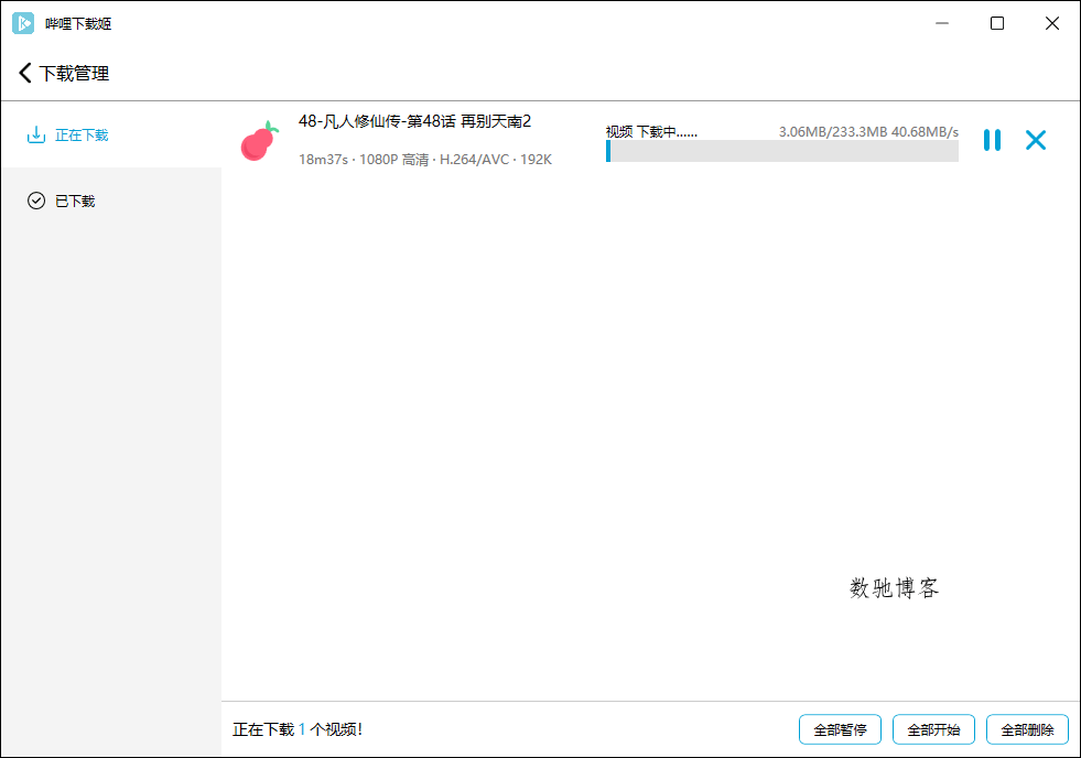 哔哩哔哩视频下载姬v1.0.22绿色版-数驰博客