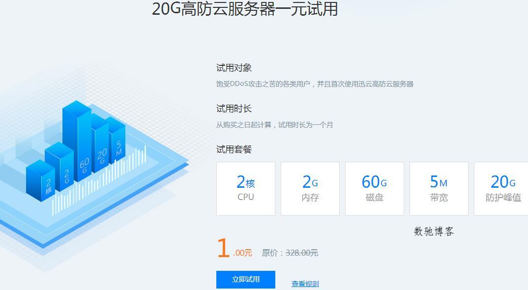 1元撸2H2G高防辽宁服务器1月-数驰博客