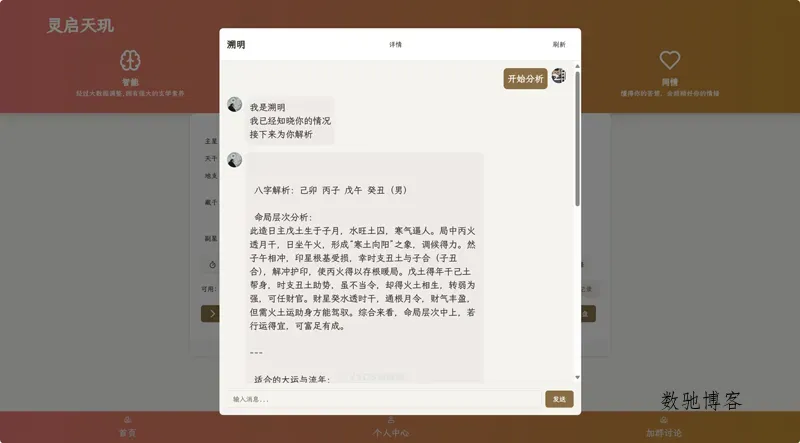 Java开源AI算命占卜项目源码-数驰博客