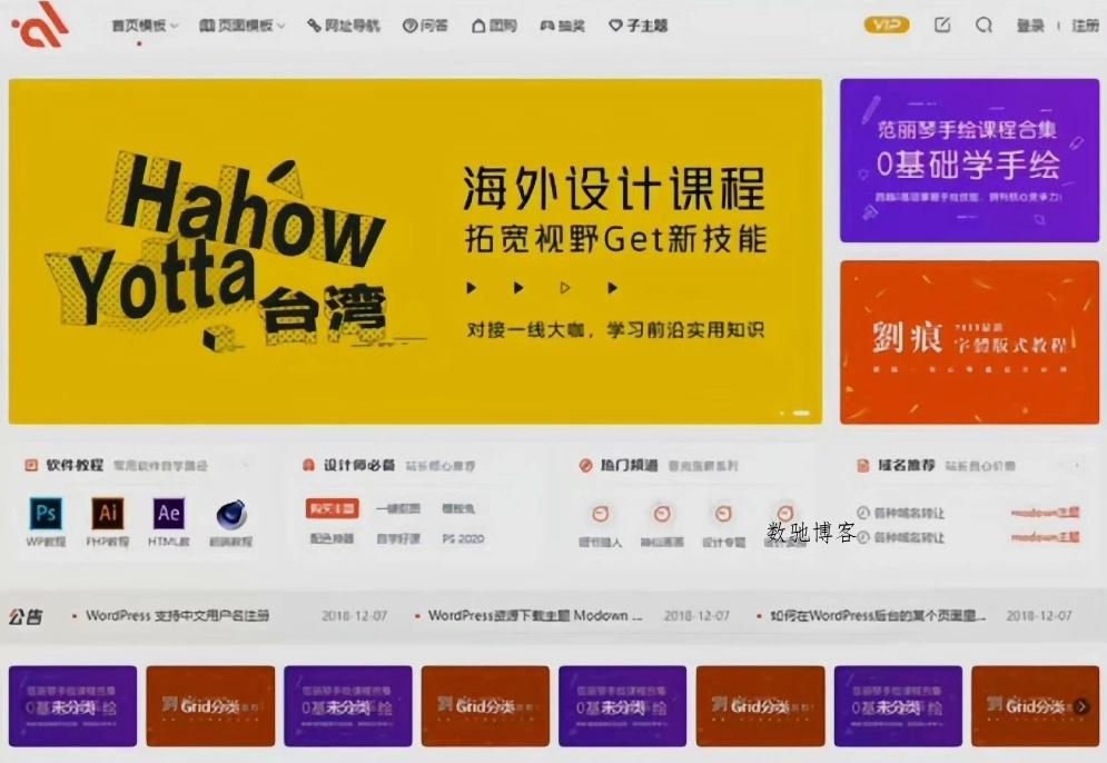WordPress 2025商城付费主题 Modown 9.1 最新免授权开心版-数驰博客