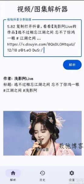 抖音解析器v1.0免费版-数驰博客