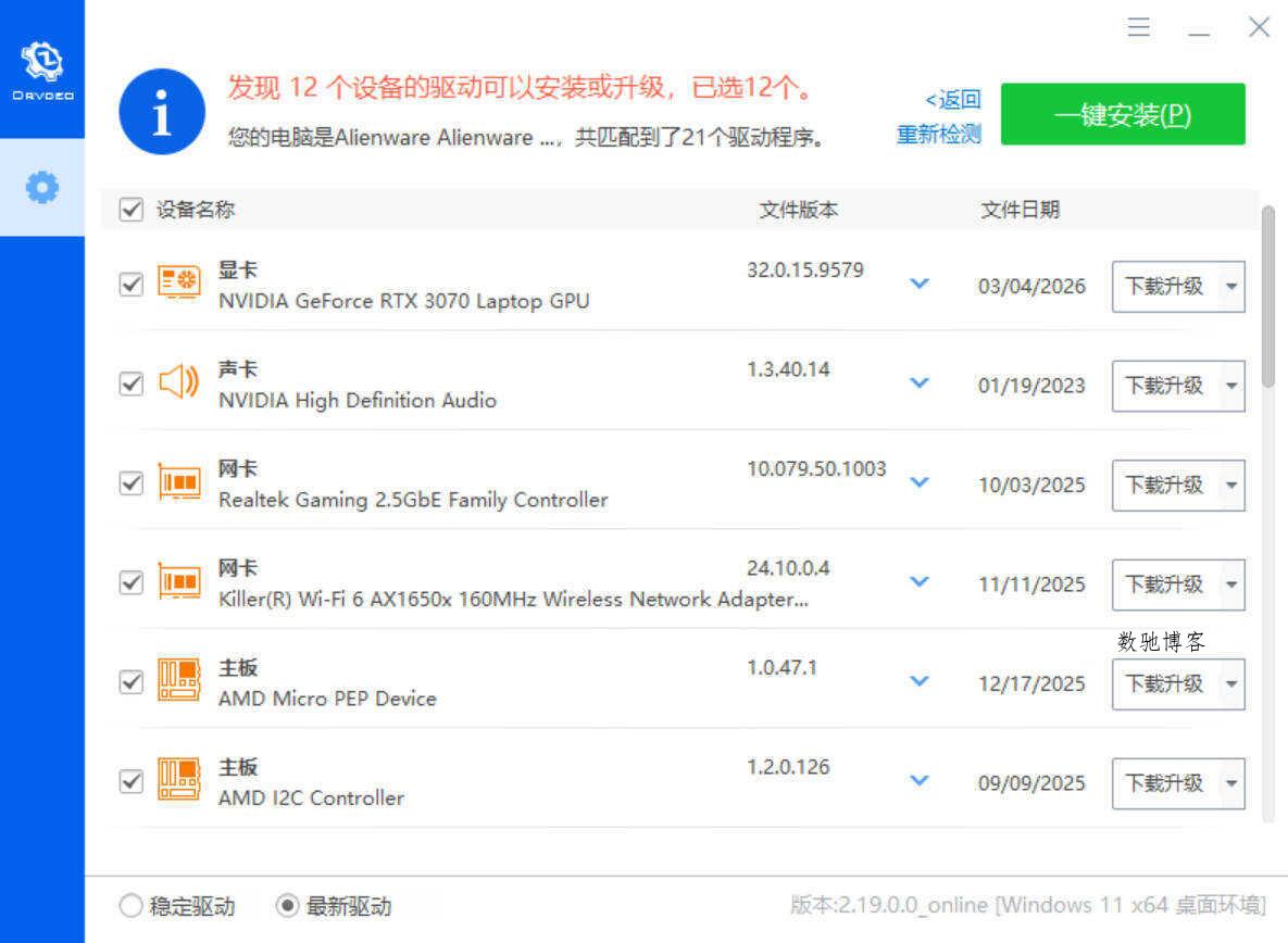 驱动总裁 v2.19.0.0单文件版-数驰博客