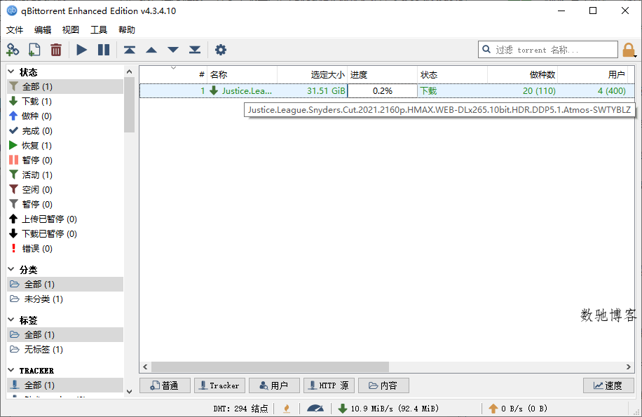 轻量BT下载qBittorrent v5.1.4增强便携版-数驰博客