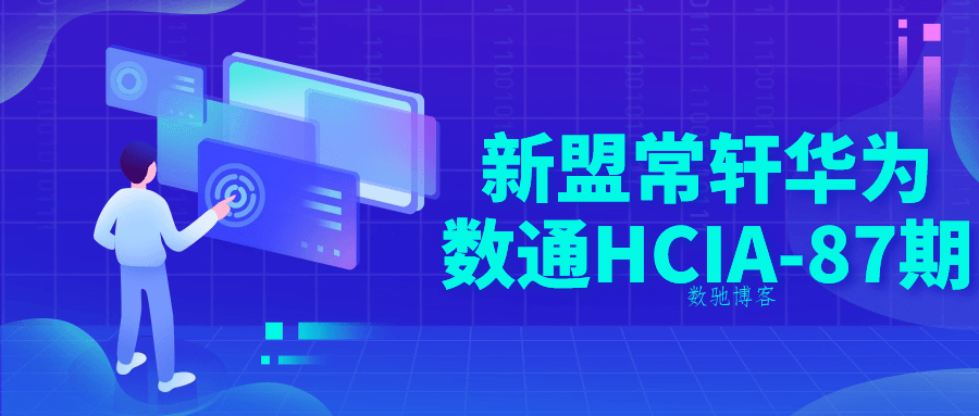 新盟常轩华为数通HCIA-87期-数驰博客