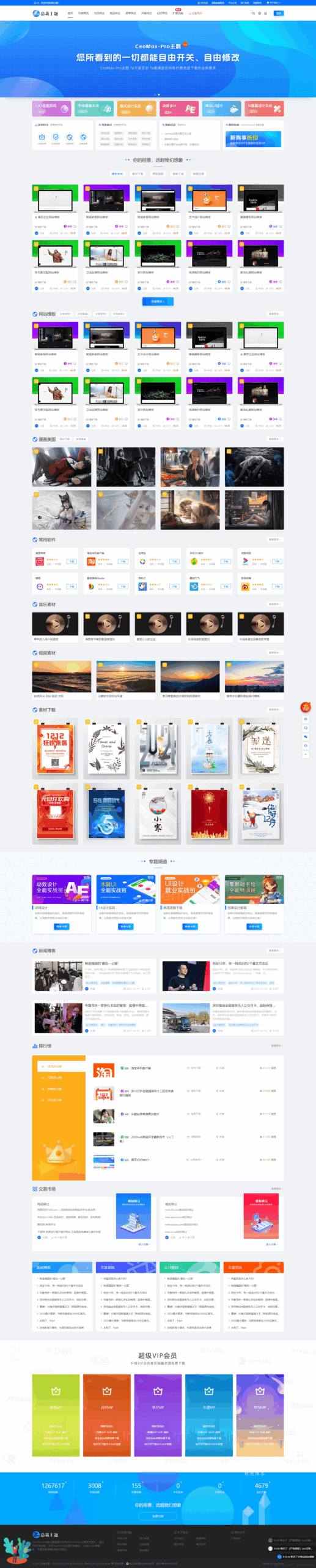 WordPress 资源展示型下载类主题 CeoMax-Pro_v7.6 开心版-数驰博客