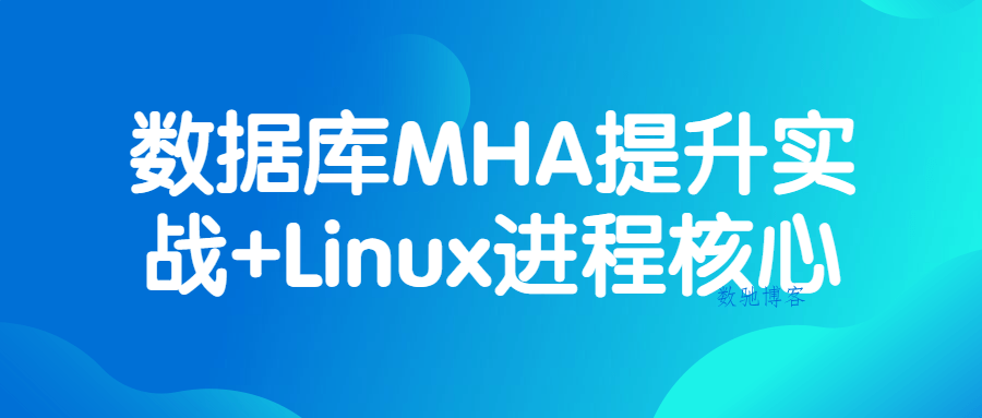 数据库MHA提升实战+Linux进程核心-数驰博客