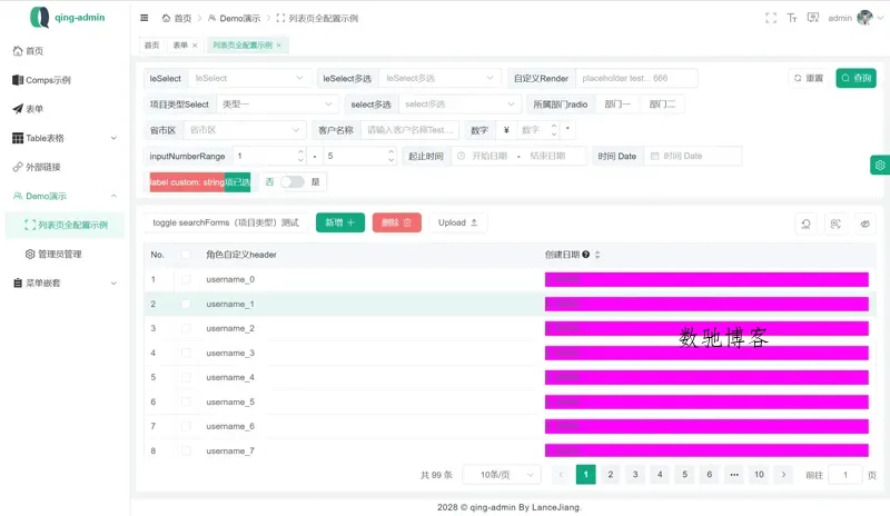 qing-admin(基于Vue3构建的企业级后台管理框架)-数驰博客