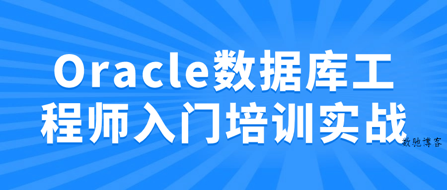 Oracle数据库工程师入门培训实战-数驰博客