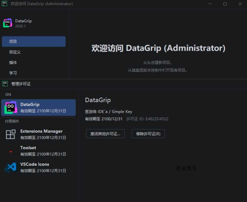 DataGrip v2026.1.0 高级版-数驰博客